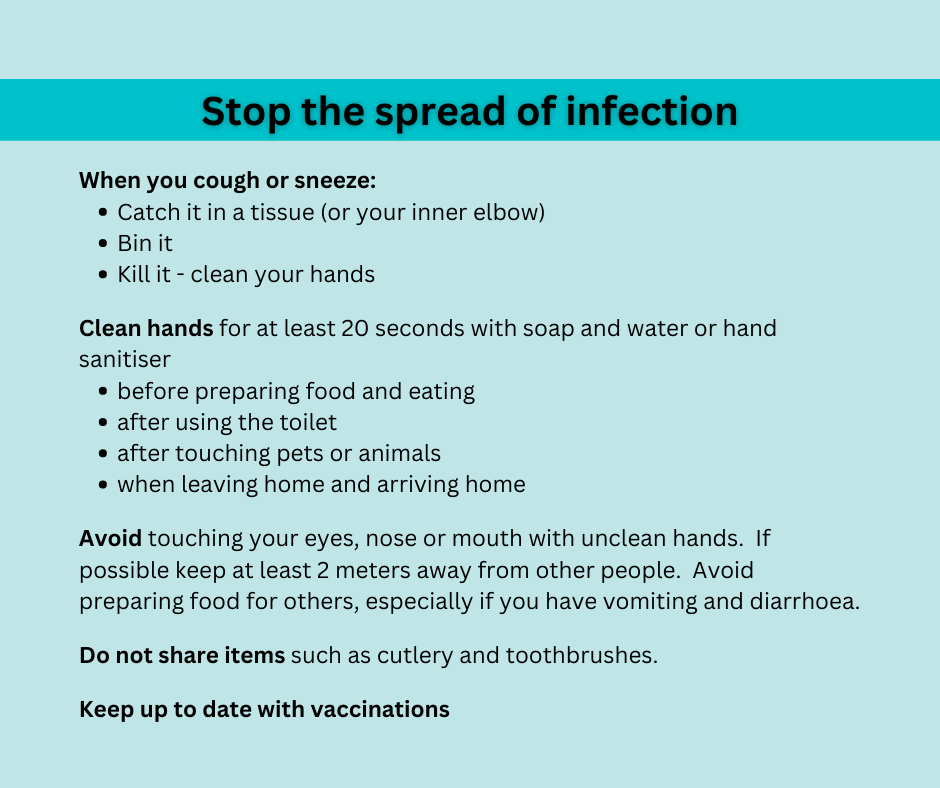 Stop the spread of infection