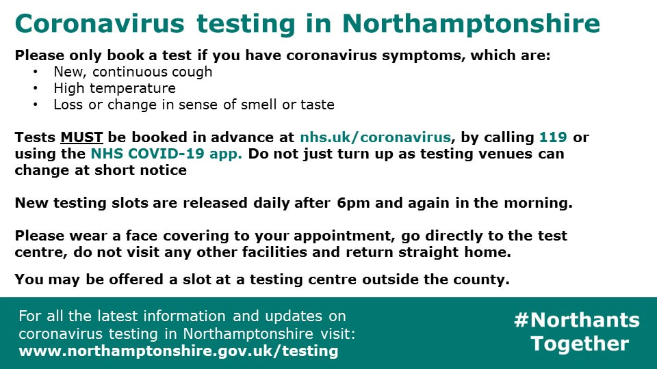 Coronavirus Testing In Northamptonshire